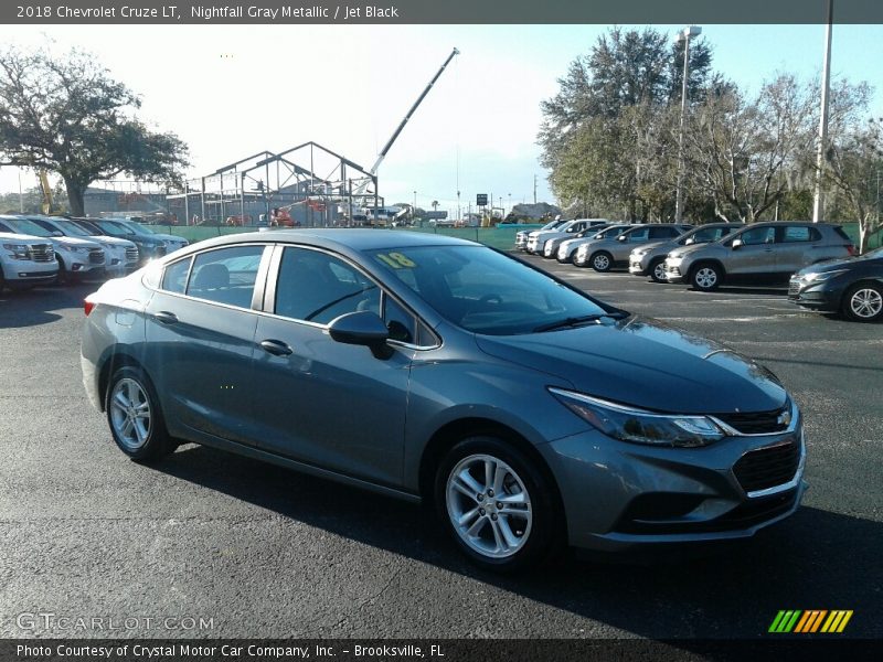 Nightfall Gray Metallic / Jet Black 2018 Chevrolet Cruze LT