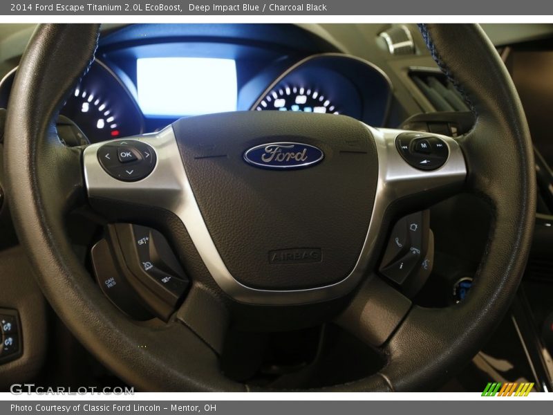 Deep Impact Blue / Charcoal Black 2014 Ford Escape Titanium 2.0L EcoBoost