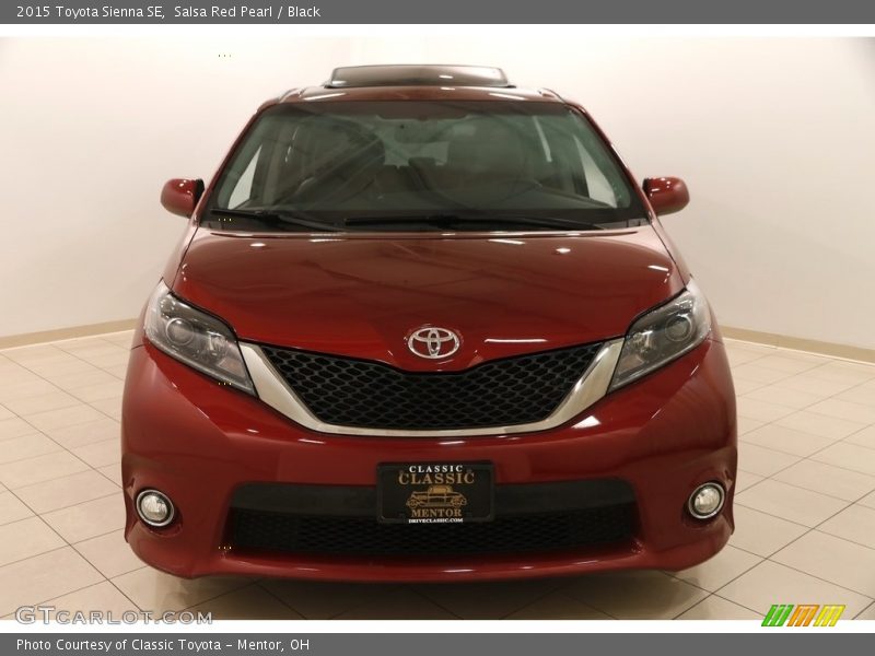 Salsa Red Pearl / Black 2015 Toyota Sienna SE