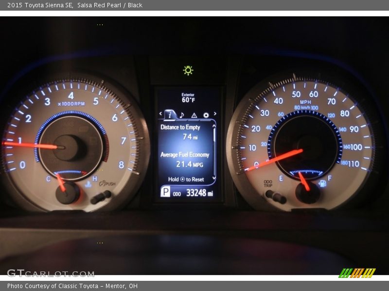 Salsa Red Pearl / Black 2015 Toyota Sienna SE