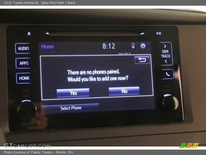 Salsa Red Pearl / Black 2015 Toyota Sienna SE