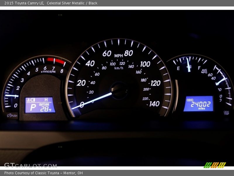 Celestial Silver Metallic / Black 2015 Toyota Camry LE