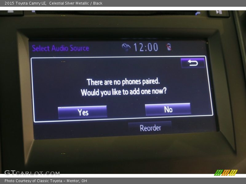 Celestial Silver Metallic / Black 2015 Toyota Camry LE