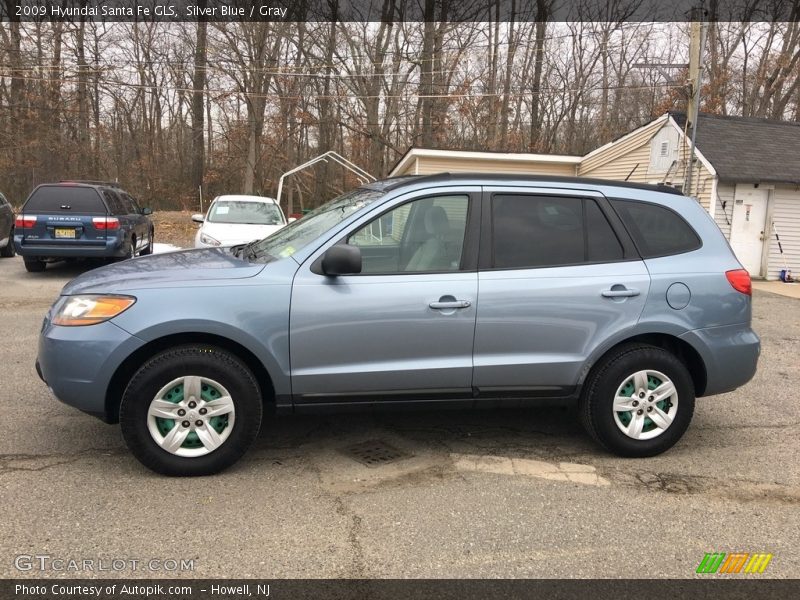 Silver Blue / Gray 2009 Hyundai Santa Fe GLS