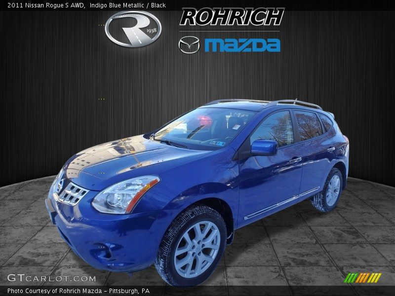 Indigo Blue Metallic / Black 2011 Nissan Rogue S AWD