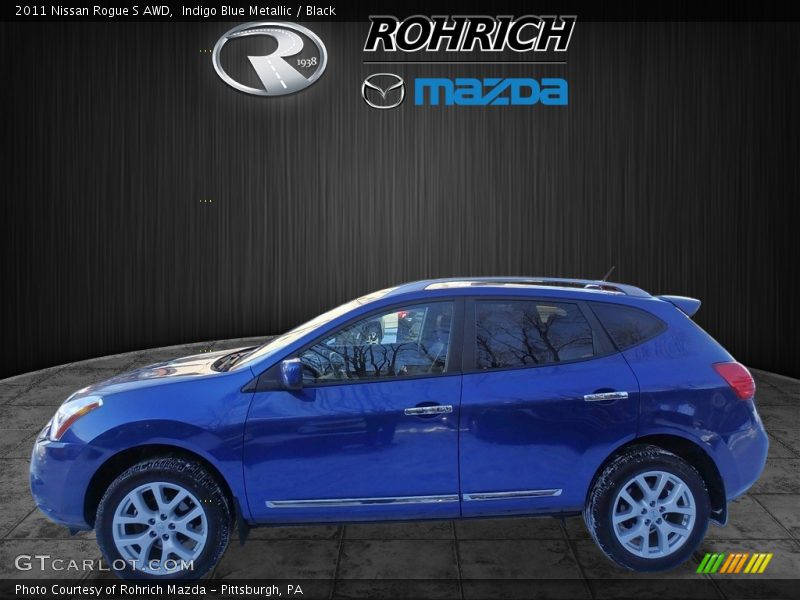 Indigo Blue Metallic / Black 2011 Nissan Rogue S AWD