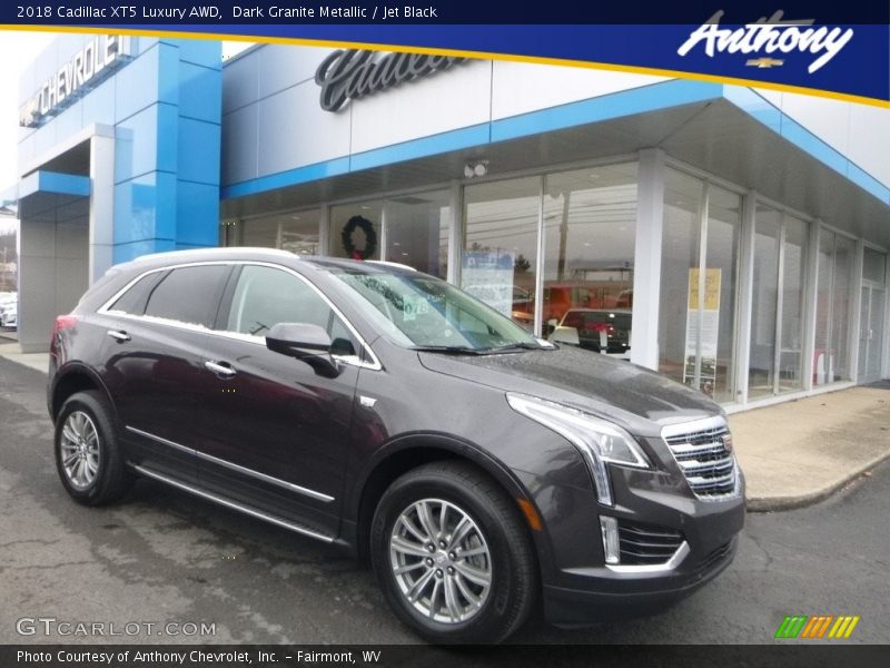 Dark Granite Metallic / Jet Black 2018 Cadillac XT5 Luxury AWD