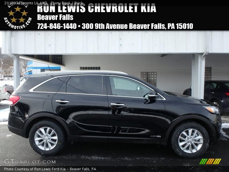 Ebony Black / Black 2018 Kia Sorento LX AWD