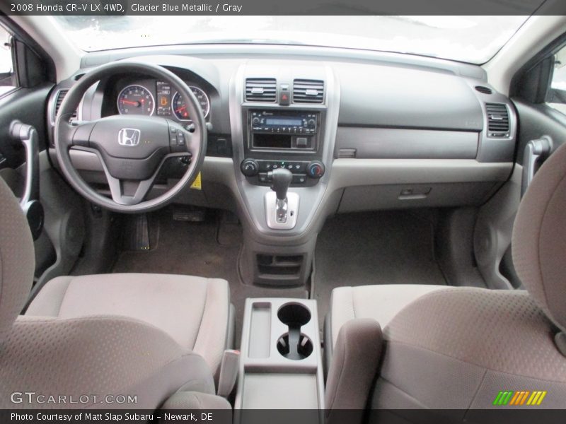 Glacier Blue Metallic / Gray 2008 Honda CR-V LX 4WD