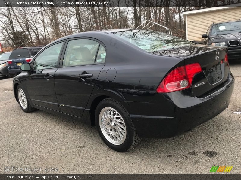 Nighthawk Black Pearl / Gray 2006 Honda Civic LX Sedan