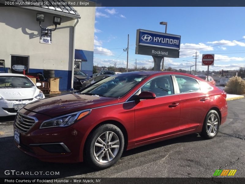 Venetian Red / Beige 2016 Hyundai Sonata SE