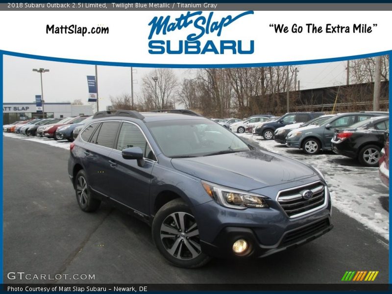 Twilight Blue Metallic / Titanium Gray 2018 Subaru Outback 2.5i Limited