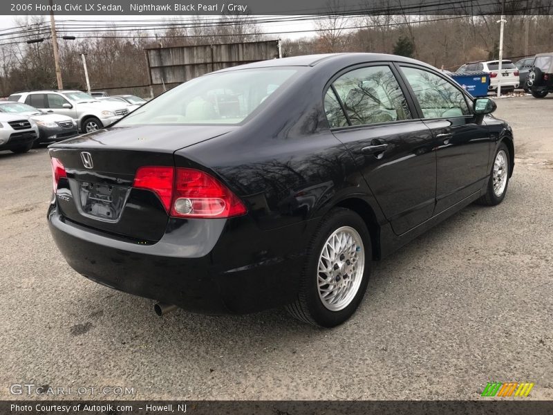Nighthawk Black Pearl / Gray 2006 Honda Civic LX Sedan
