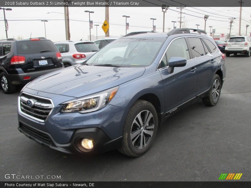 Twilight Blue Metallic / Titanium Gray 2018 Subaru Outback 2.5i Limited