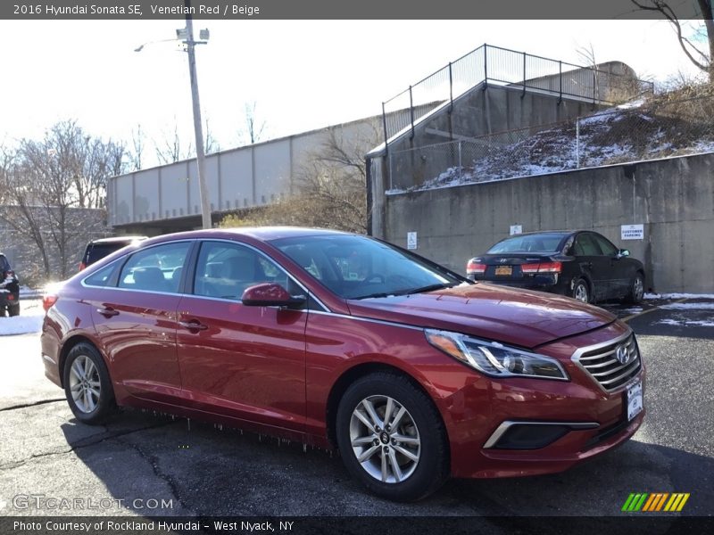 Venetian Red / Beige 2016 Hyundai Sonata SE