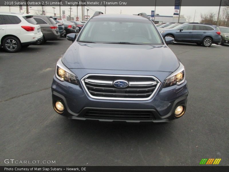 Twilight Blue Metallic / Titanium Gray 2018 Subaru Outback 2.5i Limited