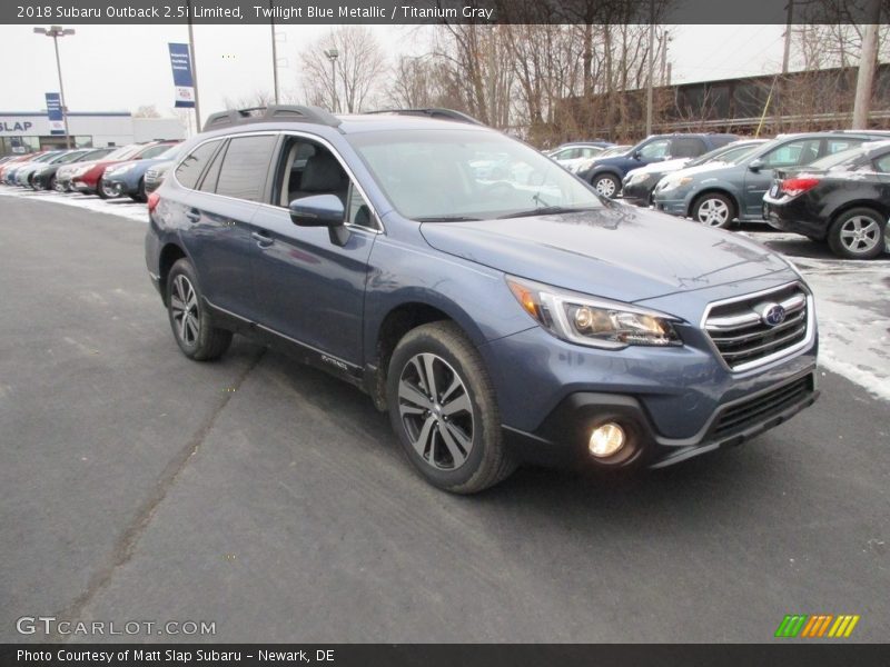 Twilight Blue Metallic / Titanium Gray 2018 Subaru Outback 2.5i Limited