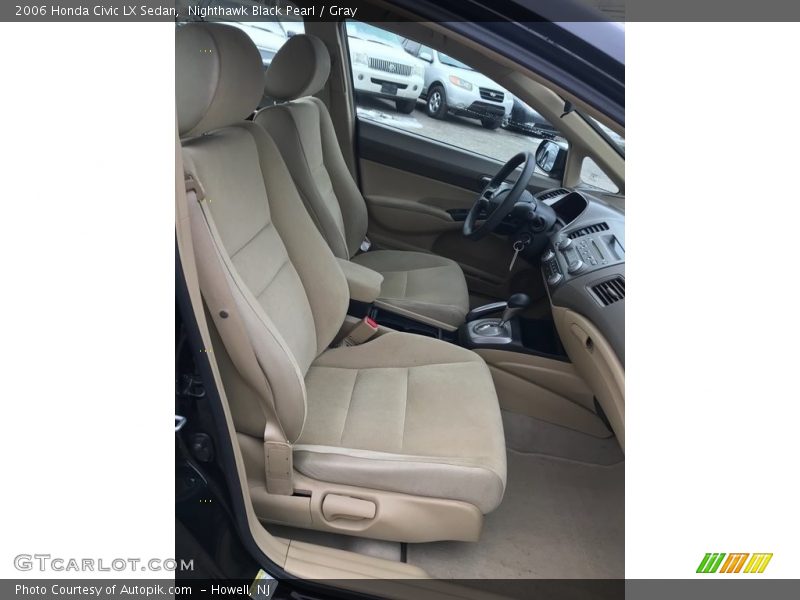Nighthawk Black Pearl / Gray 2006 Honda Civic LX Sedan