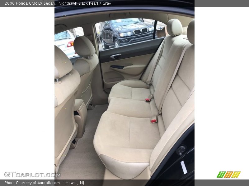 Nighthawk Black Pearl / Gray 2006 Honda Civic LX Sedan