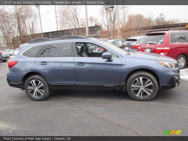 Twilight Blue Metallic / Titanium Gray 2018 Subaru Outback 2.5i Limited