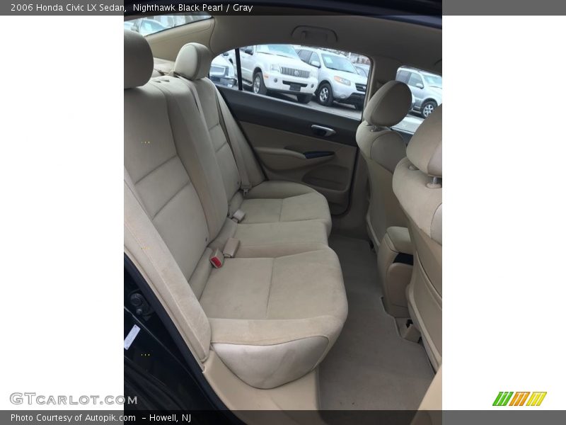 Nighthawk Black Pearl / Gray 2006 Honda Civic LX Sedan
