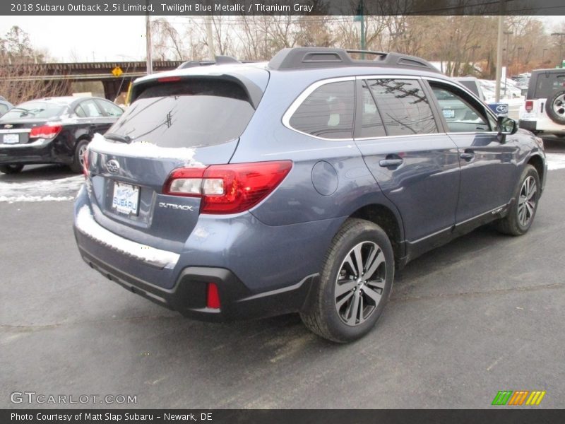 Twilight Blue Metallic / Titanium Gray 2018 Subaru Outback 2.5i Limited