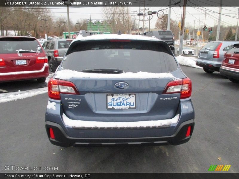 Twilight Blue Metallic / Titanium Gray 2018 Subaru Outback 2.5i Limited