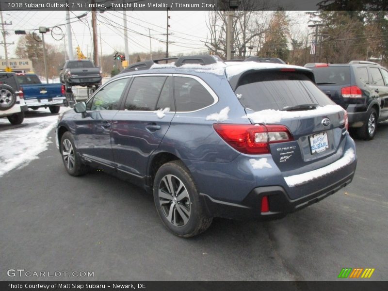 Twilight Blue Metallic / Titanium Gray 2018 Subaru Outback 2.5i Limited