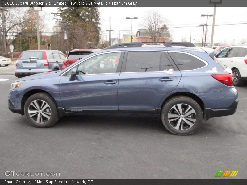 Twilight Blue Metallic / Titanium Gray 2018 Subaru Outback 2.5i Limited