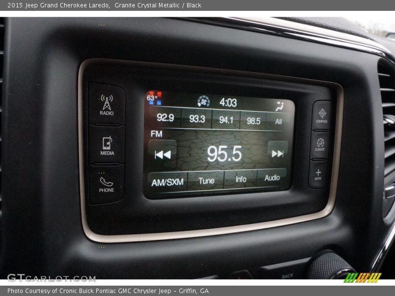 Granite Crystal Metallic / Black 2015 Jeep Grand Cherokee Laredo