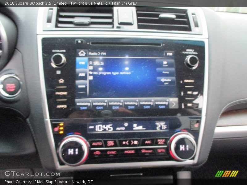Twilight Blue Metallic / Titanium Gray 2018 Subaru Outback 2.5i Limited