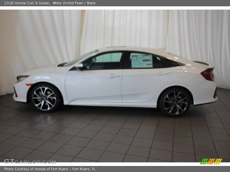 White Orchid Pearl / Black 2018 Honda Civic Si Sedan