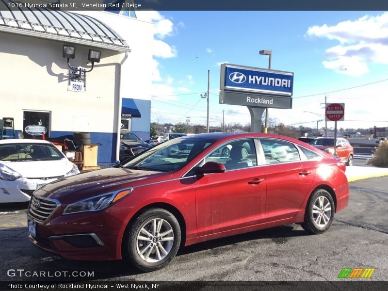 Venetian Red / Beige 2016 Hyundai Sonata SE