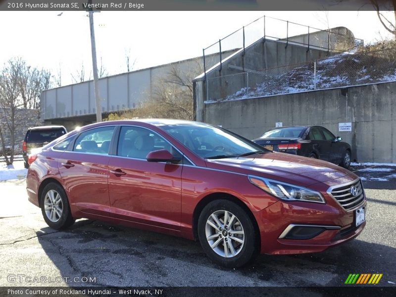 Venetian Red / Beige 2016 Hyundai Sonata SE