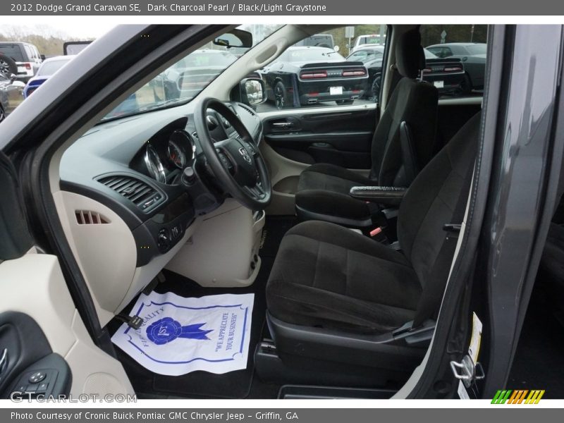 Dark Charcoal Pearl / Black/Light Graystone 2012 Dodge Grand Caravan SE