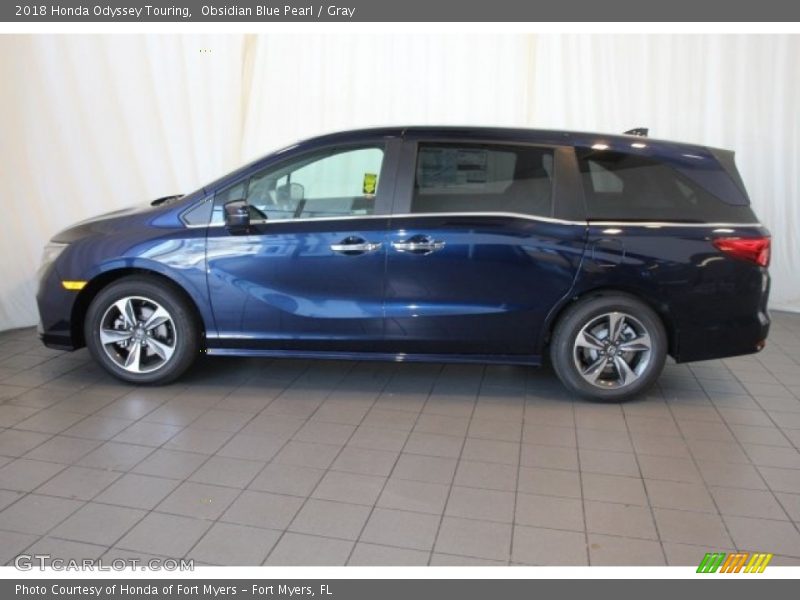 Obsidian Blue Pearl / Gray 2018 Honda Odyssey Touring