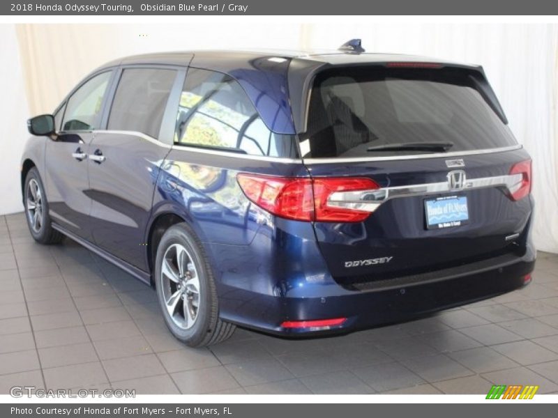 Obsidian Blue Pearl / Gray 2018 Honda Odyssey Touring