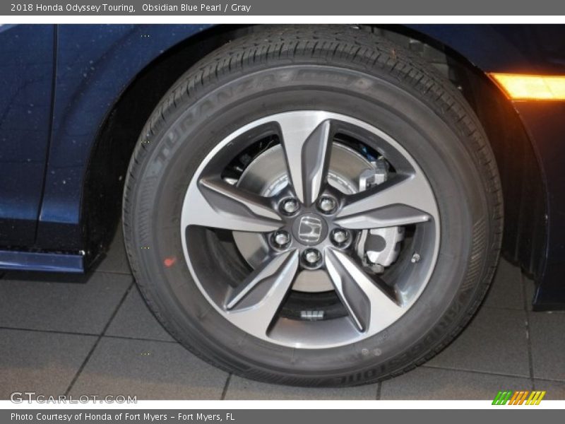 Obsidian Blue Pearl / Gray 2018 Honda Odyssey Touring