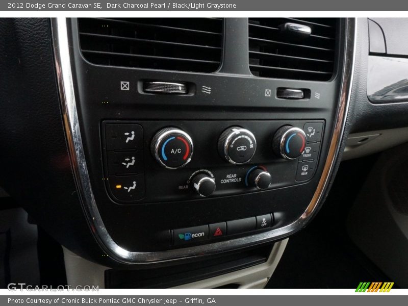 Dark Charcoal Pearl / Black/Light Graystone 2012 Dodge Grand Caravan SE