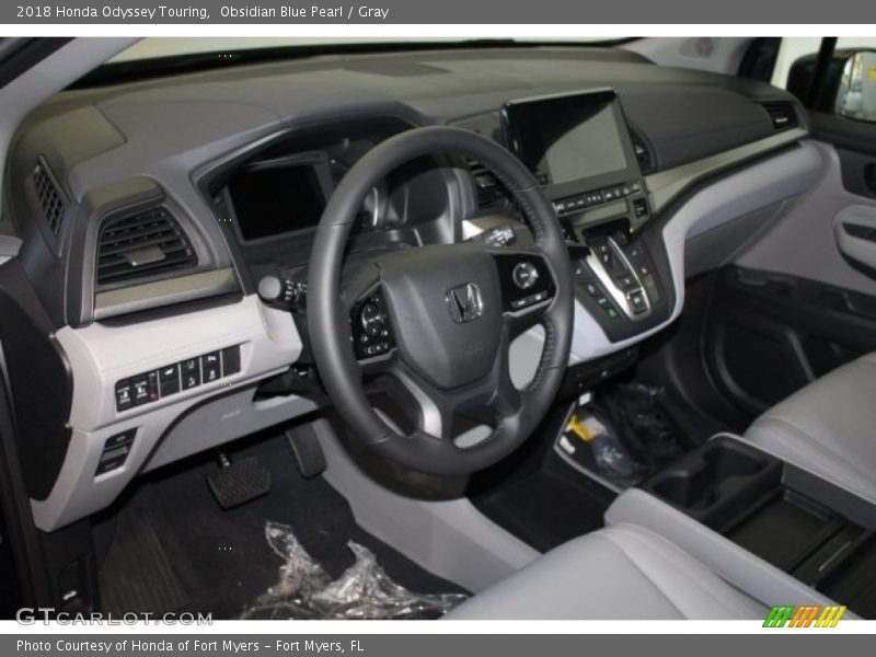Obsidian Blue Pearl / Gray 2018 Honda Odyssey Touring