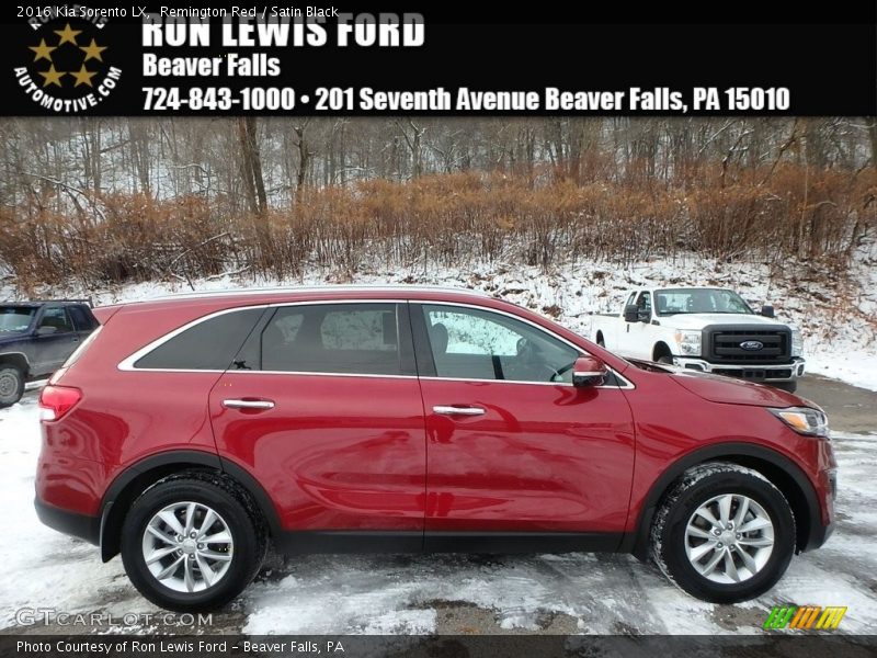 Remington Red / Satin Black 2016 Kia Sorento LX