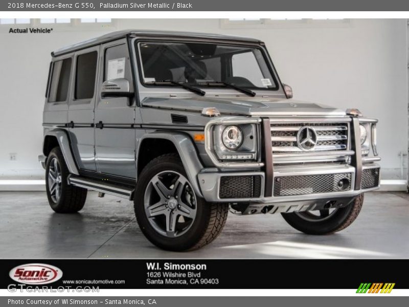 Palladium Silver Metallic / Black 2018 Mercedes-Benz G 550