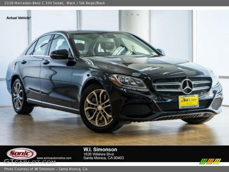 Black / Silk Beige/Black 2018 Mercedes-Benz C 300 Sedan