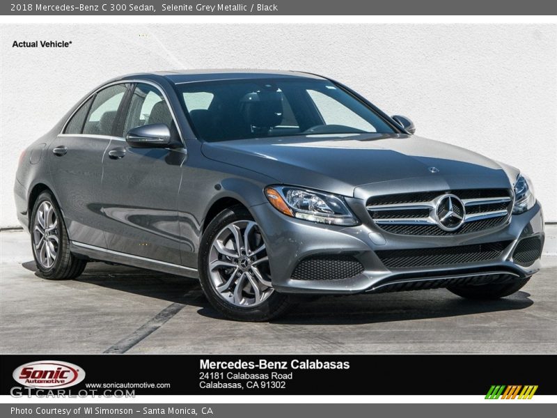 Selenite Grey Metallic / Black 2018 Mercedes-Benz C 300 Sedan