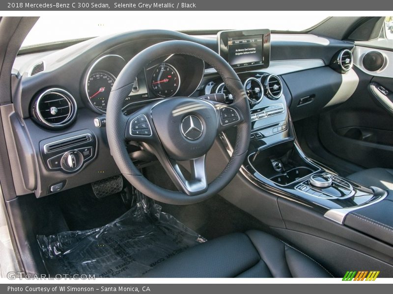 Selenite Grey Metallic / Black 2018 Mercedes-Benz C 300 Sedan