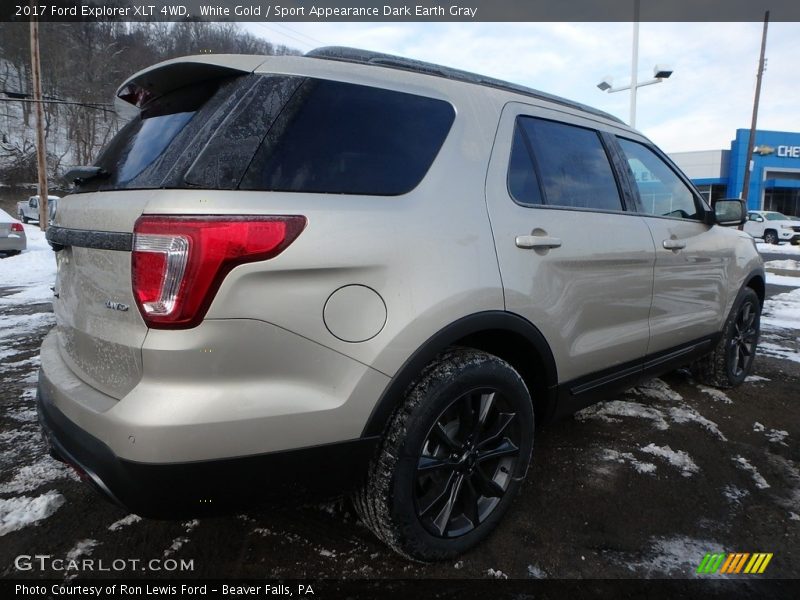 White Gold / Sport Appearance Dark Earth Gray 2017 Ford Explorer XLT 4WD