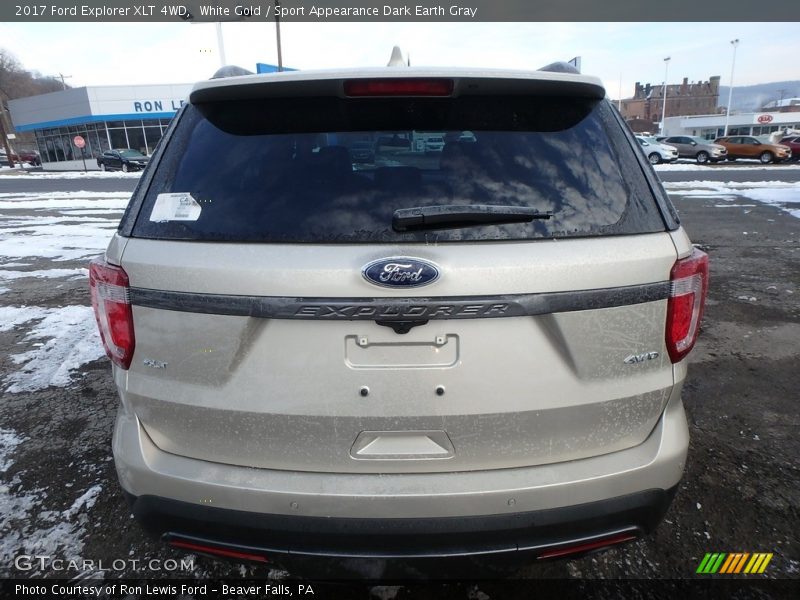 White Gold / Sport Appearance Dark Earth Gray 2017 Ford Explorer XLT 4WD