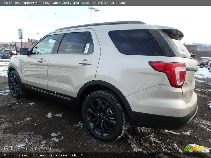 White Gold / Sport Appearance Dark Earth Gray 2017 Ford Explorer XLT 4WD