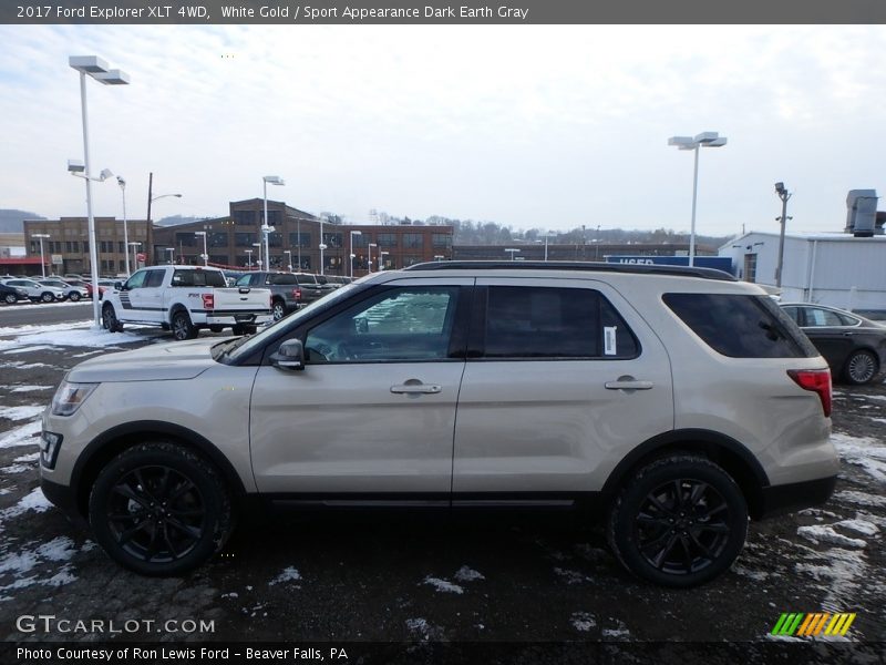 White Gold / Sport Appearance Dark Earth Gray 2017 Ford Explorer XLT 4WD