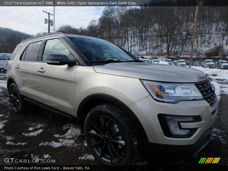 White Gold / Sport Appearance Dark Earth Gray 2017 Ford Explorer XLT 4WD